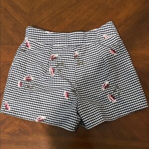 Floral Embroidered Gingham Women's Shorts